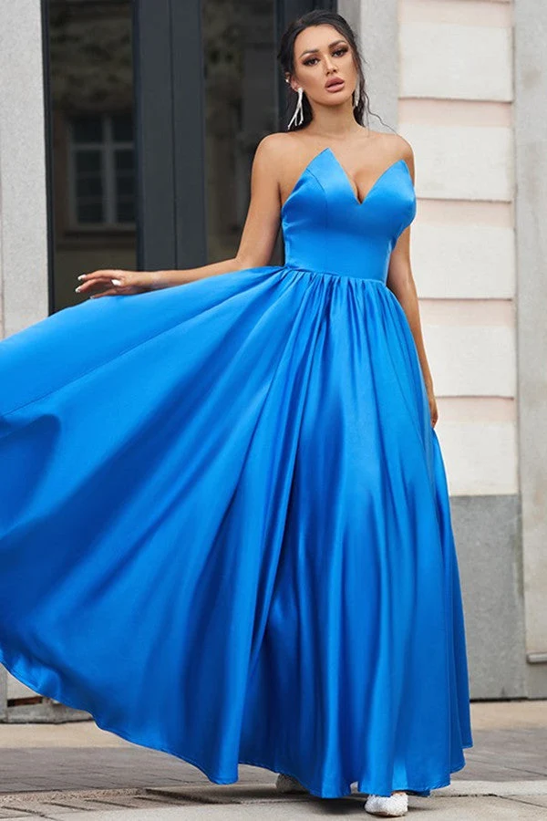 Robe de soirée trapèze vert foncé à col en V et volants ornée de perles