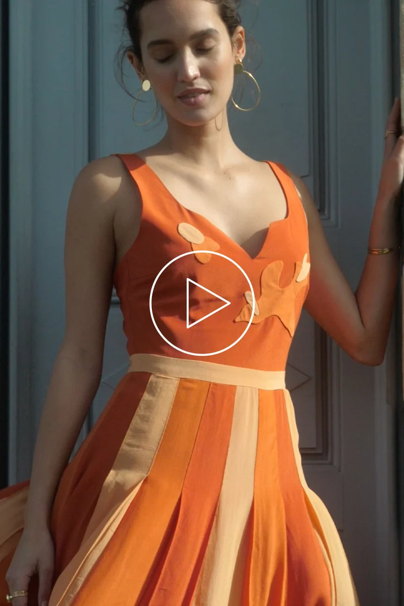 Robe en soie Hibiscus