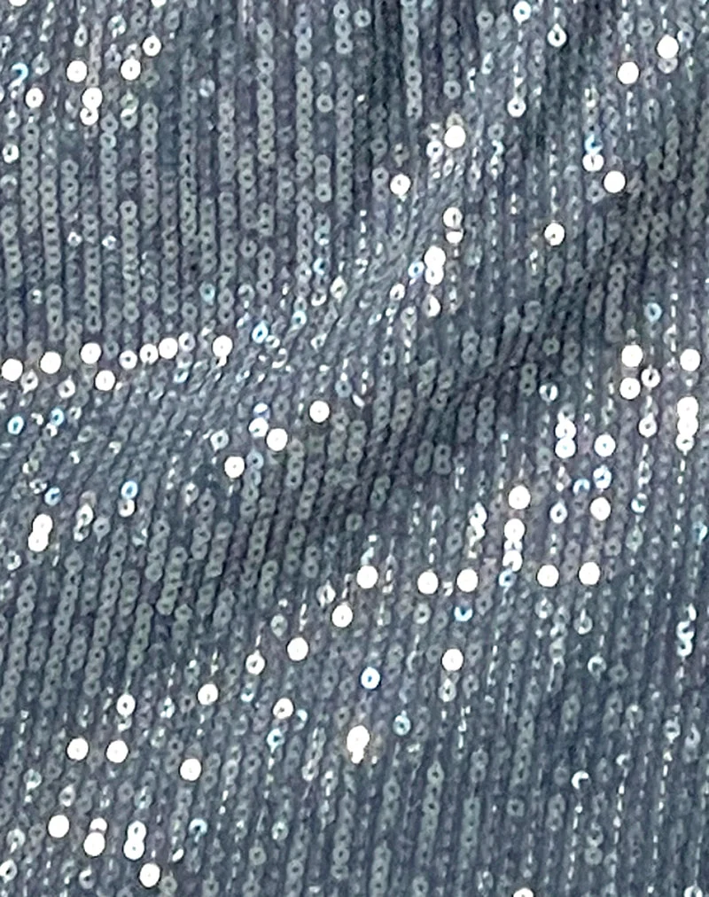 Minijupe Garida, paillettes argentées