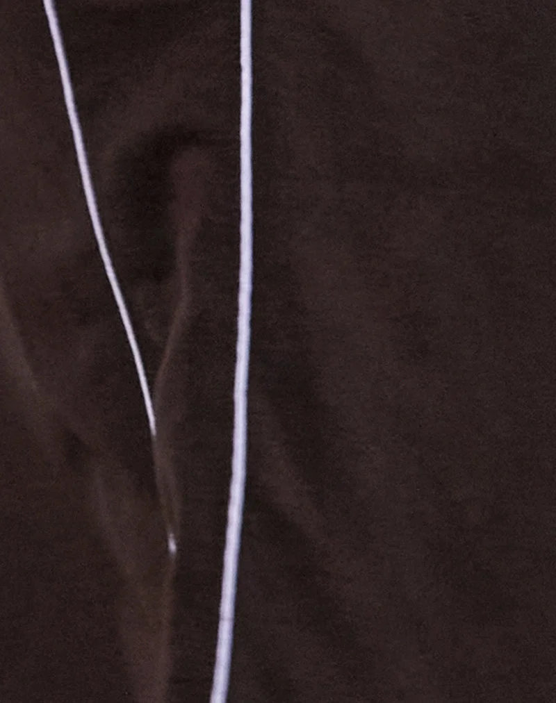 Jogger Benton en chocolat amer avec reliure violette