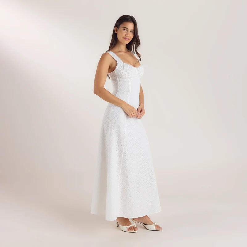 Robe Maxi Corset - Blanc