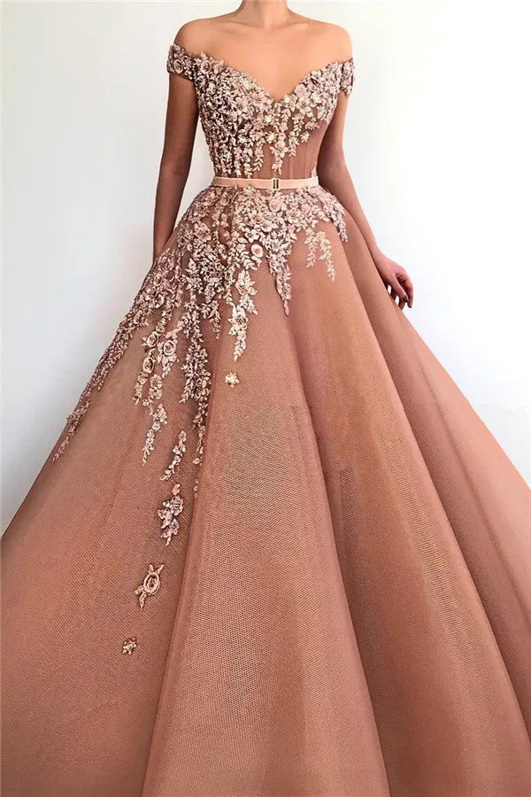 Robe de bal sirène élégante à épaules dénudées et col en V avec ceinture pour femme