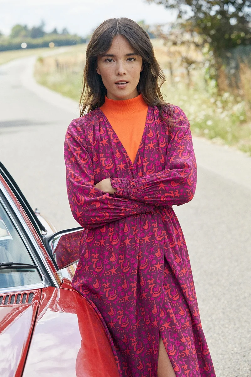 Robe Héroïne en soie Grigri