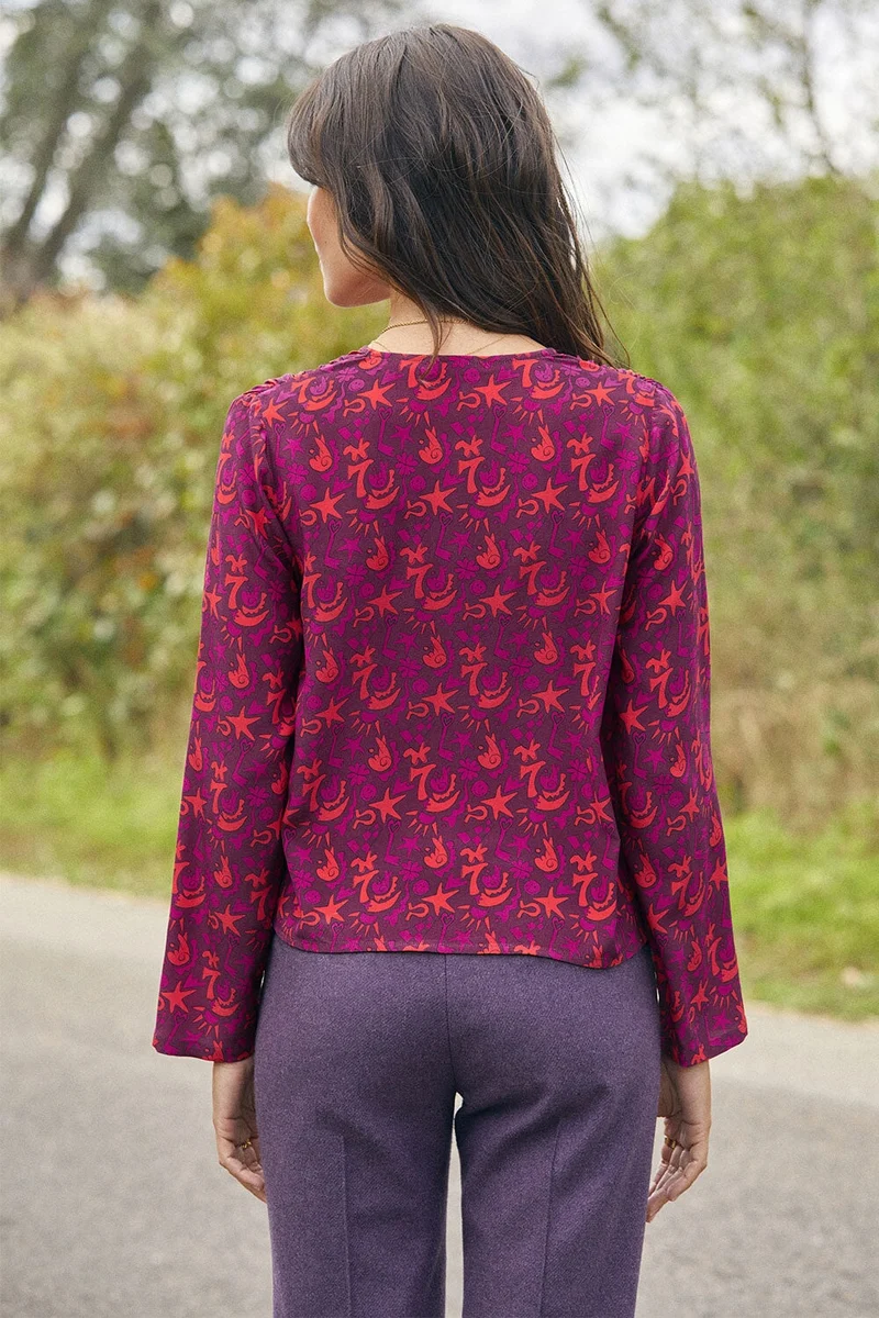 Blouse Envoutante en soie Grigri