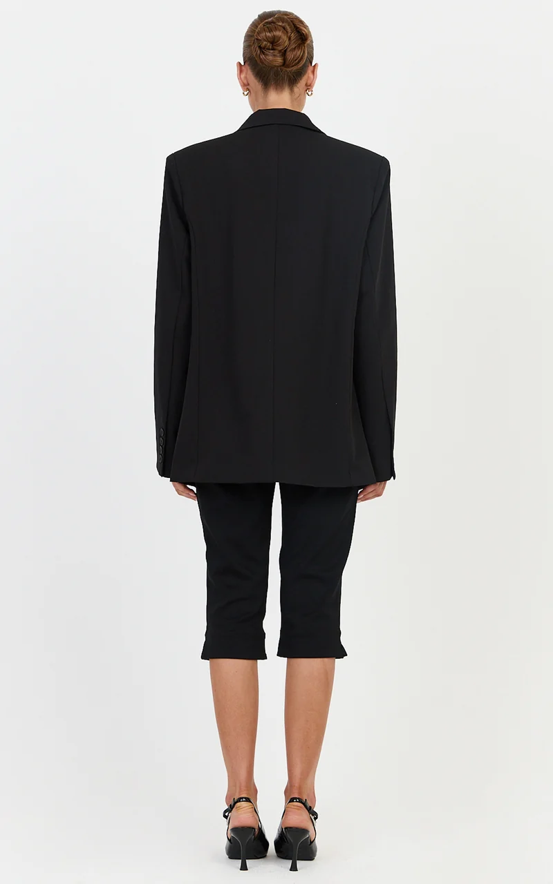 Lorcan Blazer - Oversized Boyfriend Fit Blazer in Black