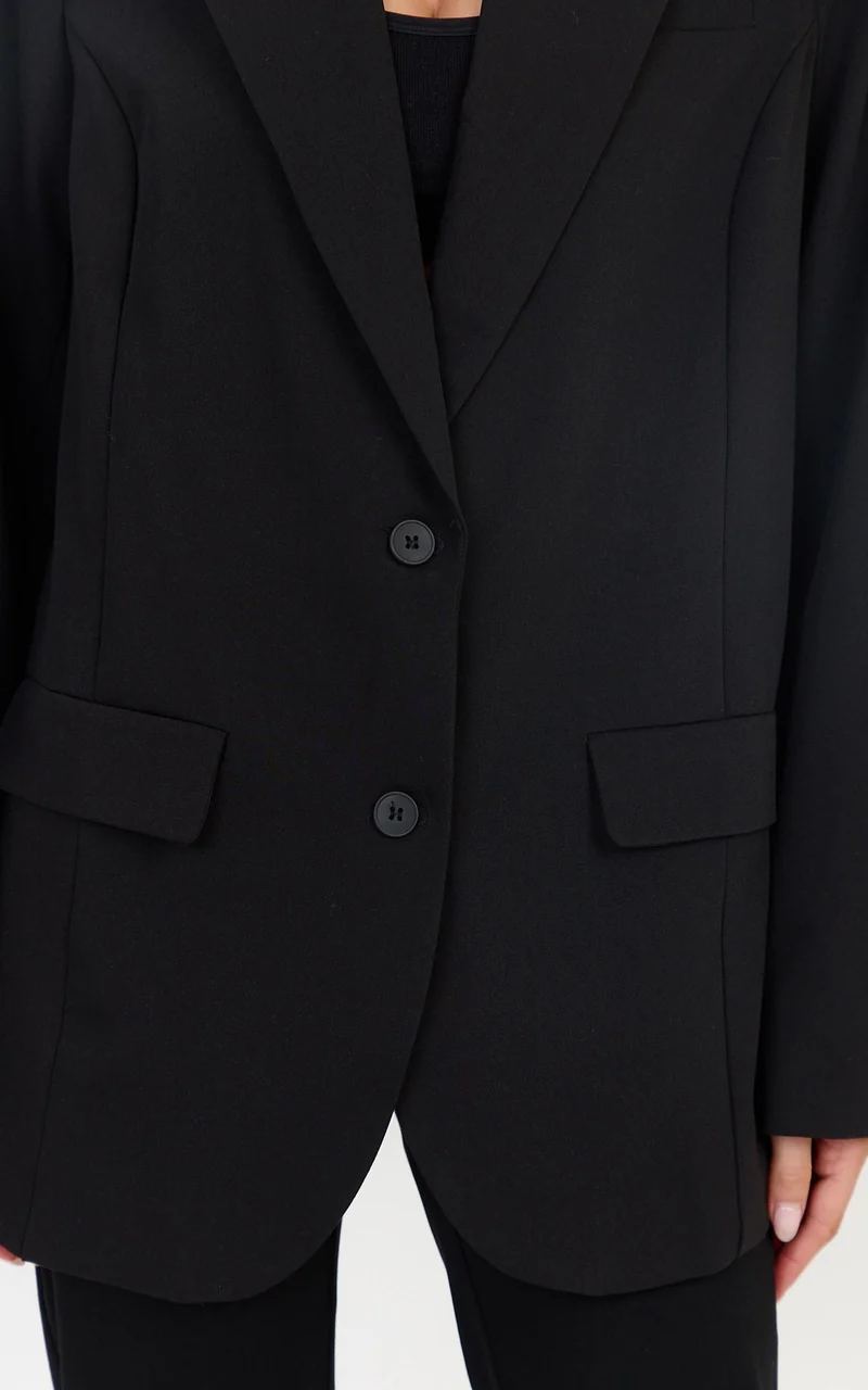 Lorcan Blazer - Oversized Boyfriend Fit Blazer in Black