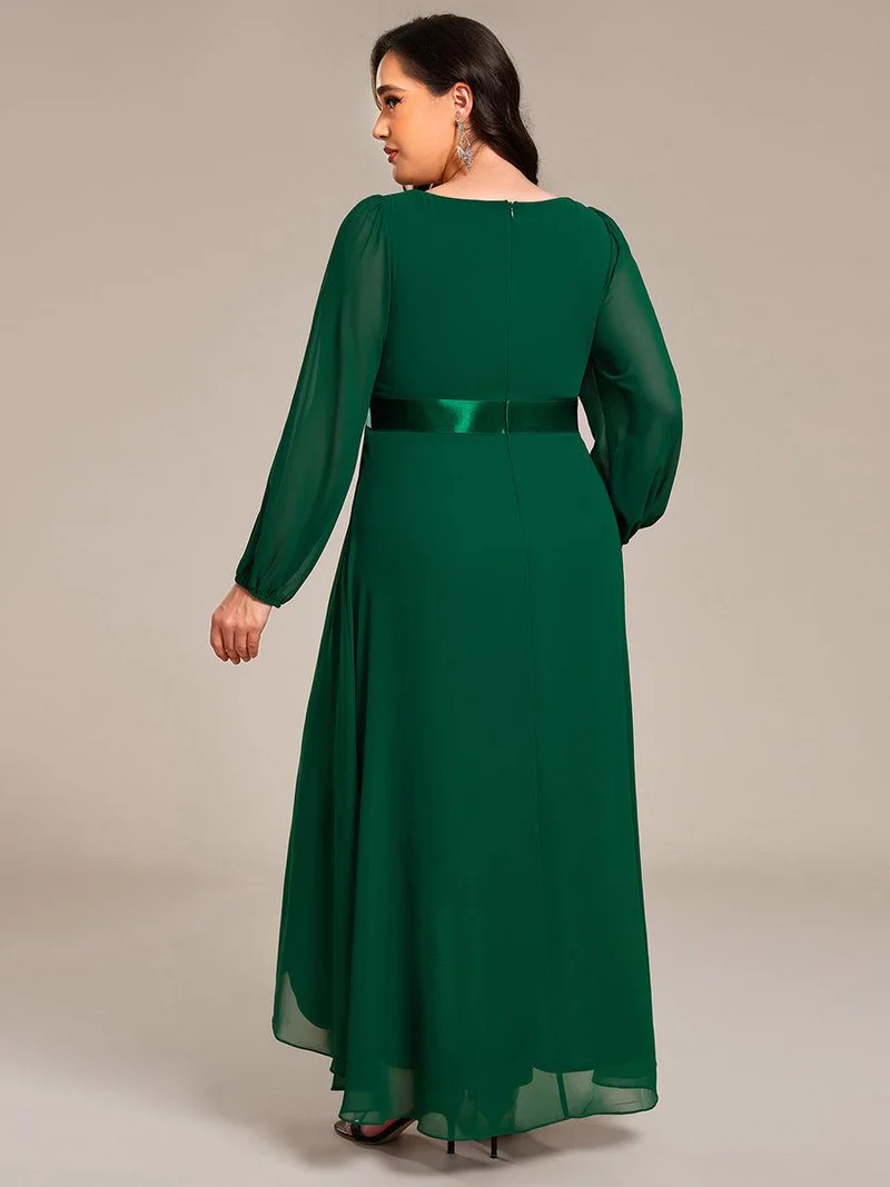 ever KEYLA|Robe midi invitée mariage à manches longues en mousseline