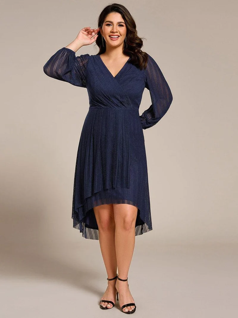 ever BRISTOL|Robe d'invitée de mariage mi-longue à manches longues et paillettes