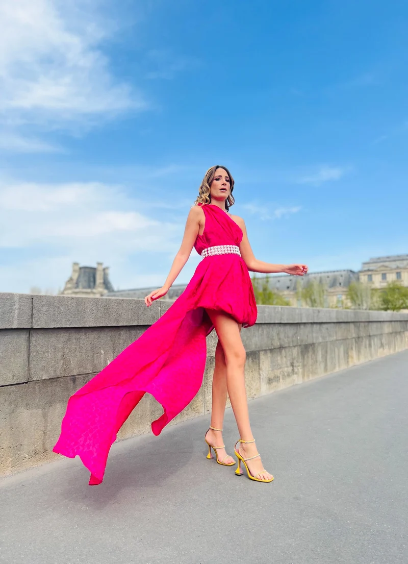 Vente Robe Ubud asymetrique fuschia