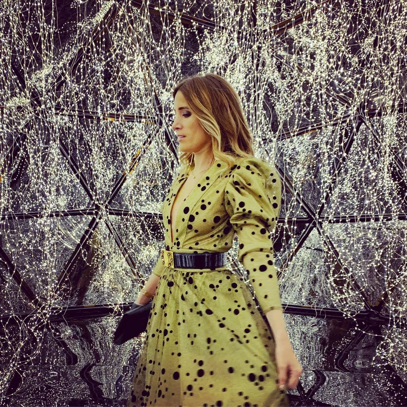 Vente Robe longue Polka dorée