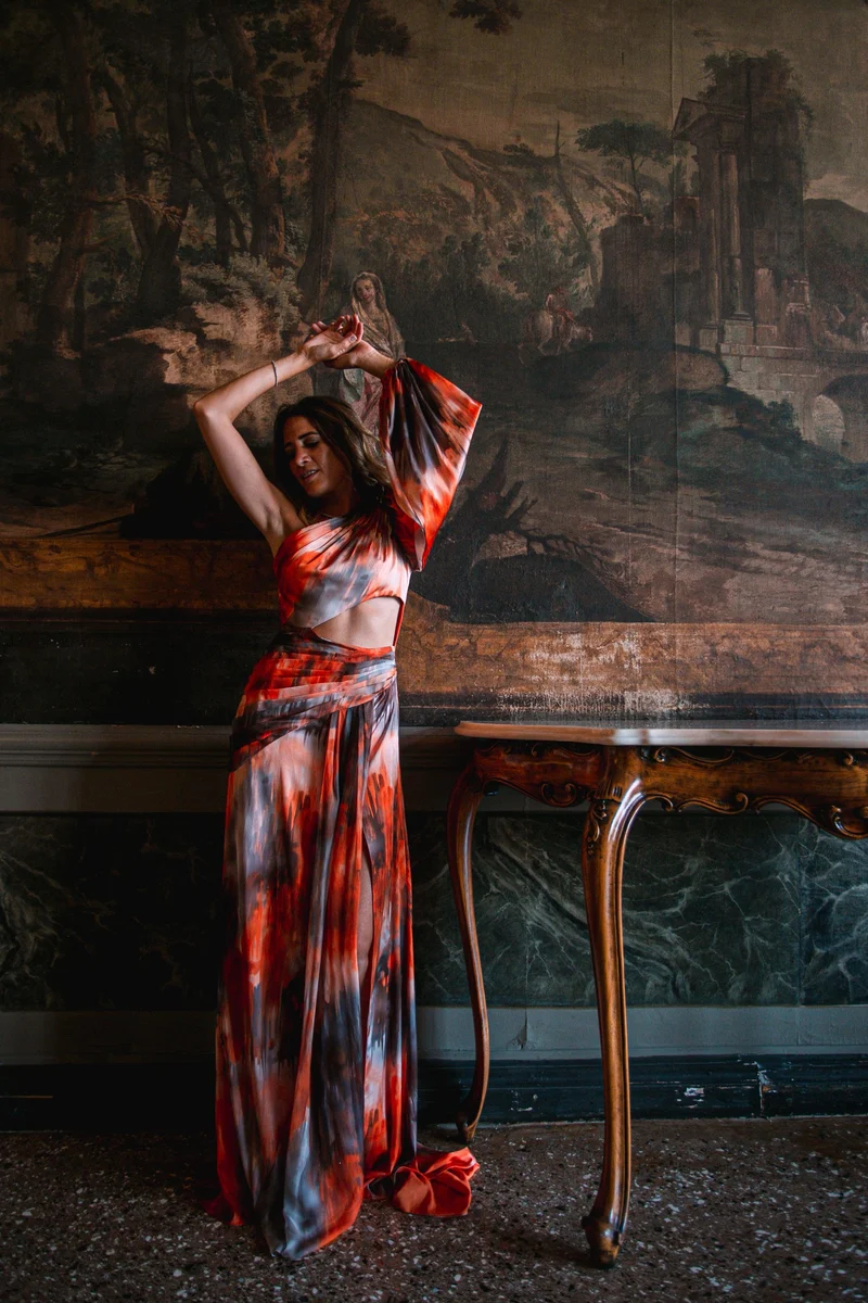 Vente Robe Athena imprimé orange