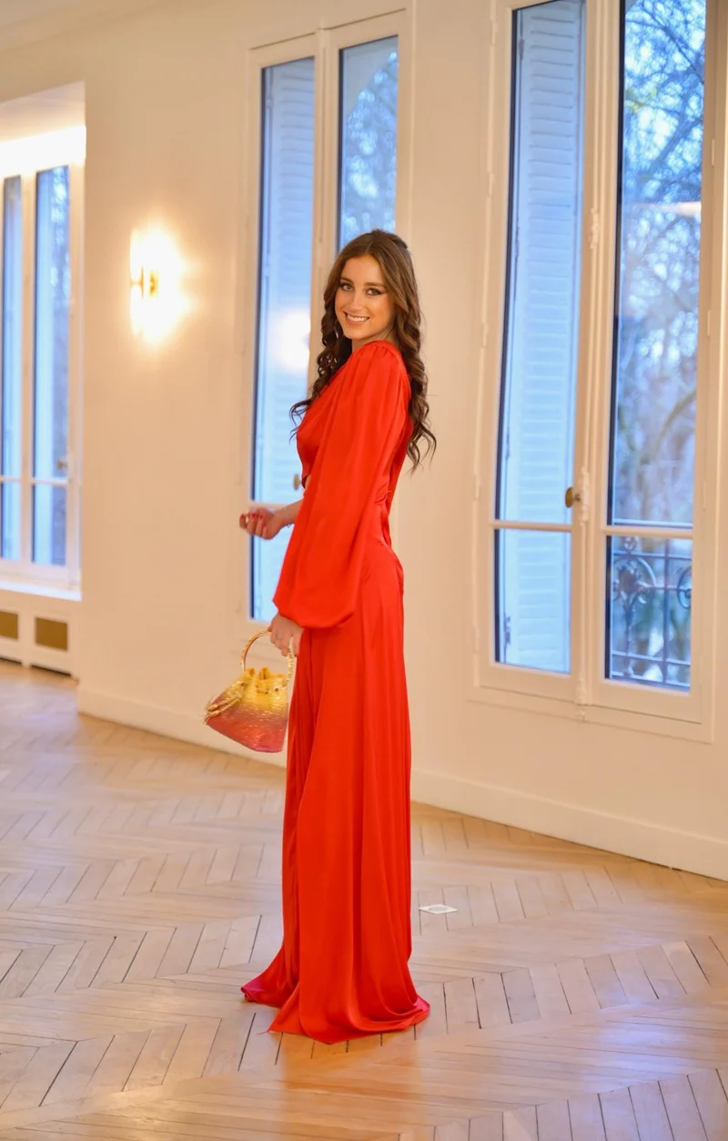 Vente Robe longue du soir Athena rouge