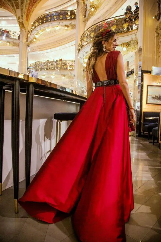Vente Robe Sabrine bordeaux asymetrique