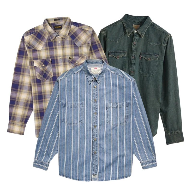 AUTUMN DROP 25x Pièces Chemise Epaisse Levi's/Wrangler/Lee (72H DISPATCH)