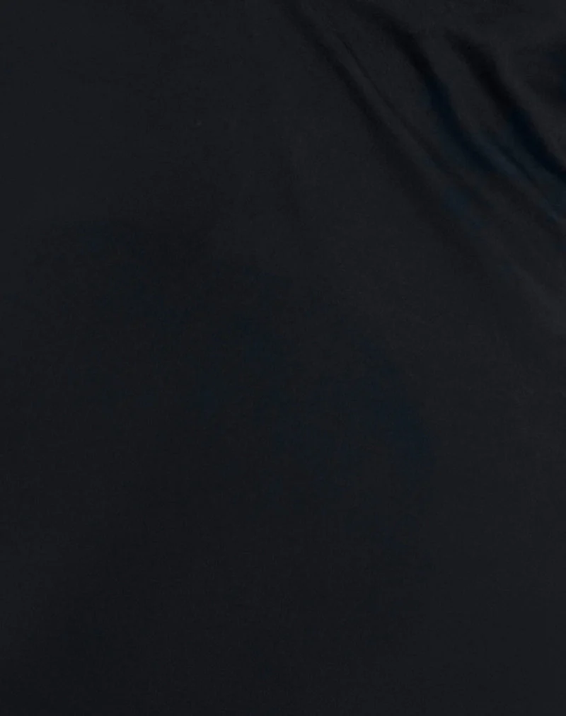 Jika - Mini robe plongeante en jersey de rayonne - Noir