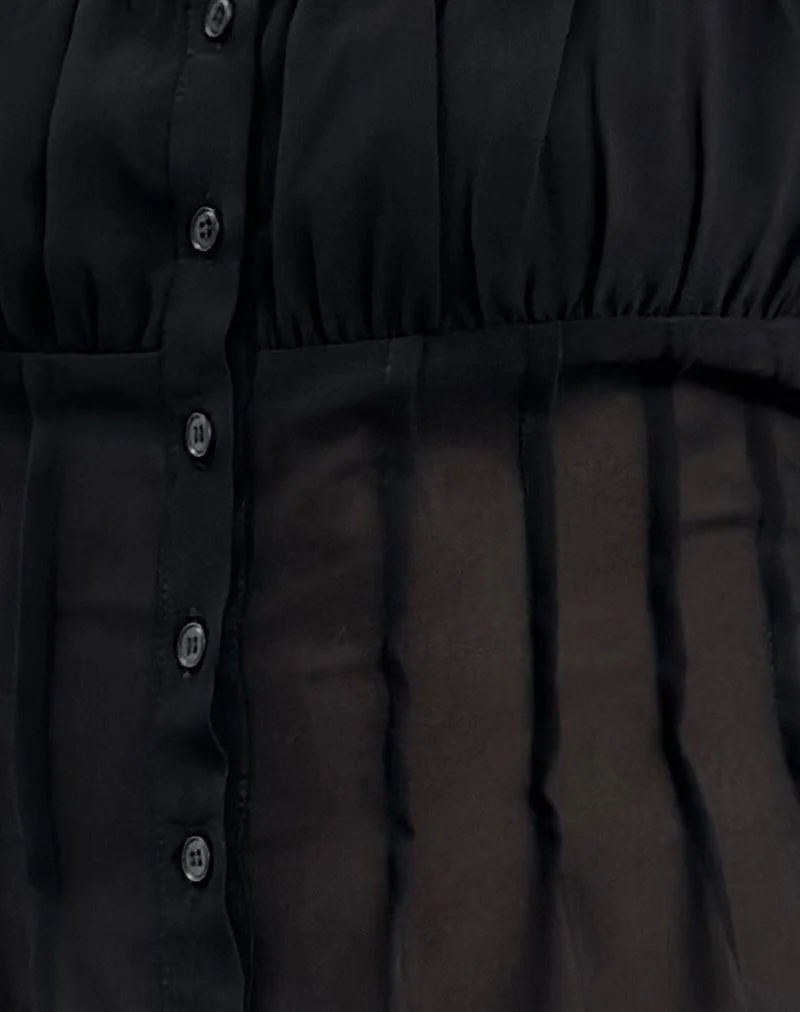 Rolina Blouse in Chiffon Black