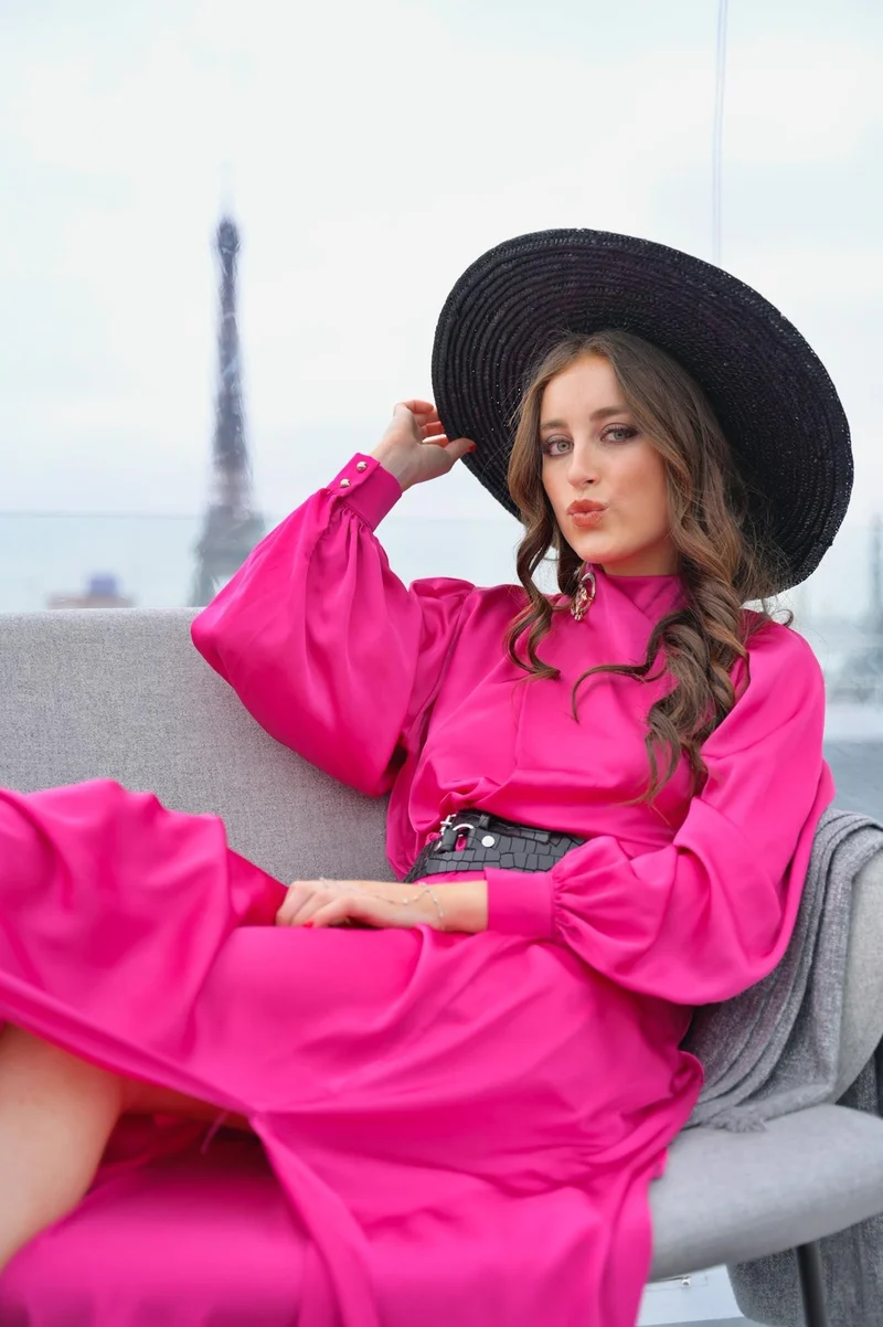Vente robe Georgina fuschia