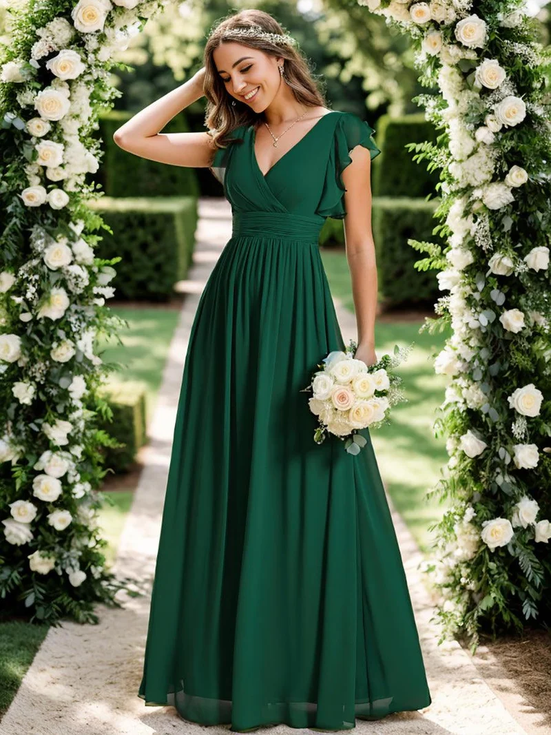 MEILLEURS CHOIX Robe vert foncé