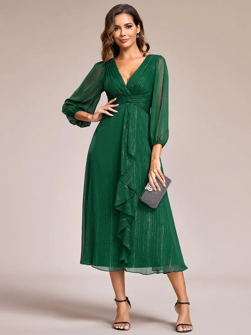 MEILLEURS CHOIX Robe vert foncé