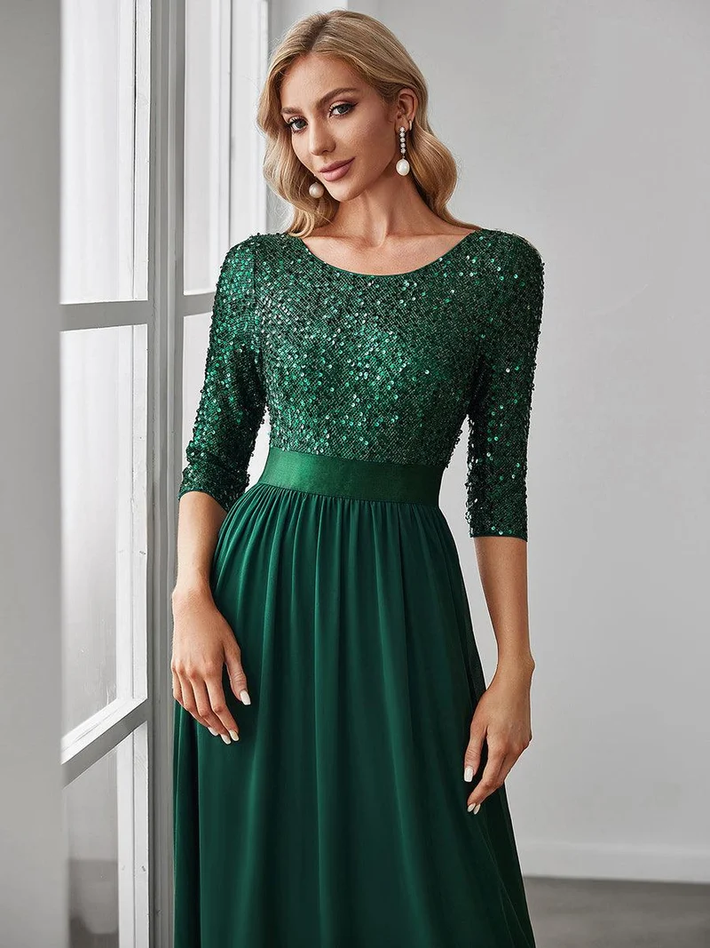 MEILLEURS CHOIX Robe vert foncé