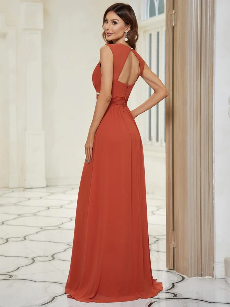 MEILLEURS CHOIX Robe orange brûlée