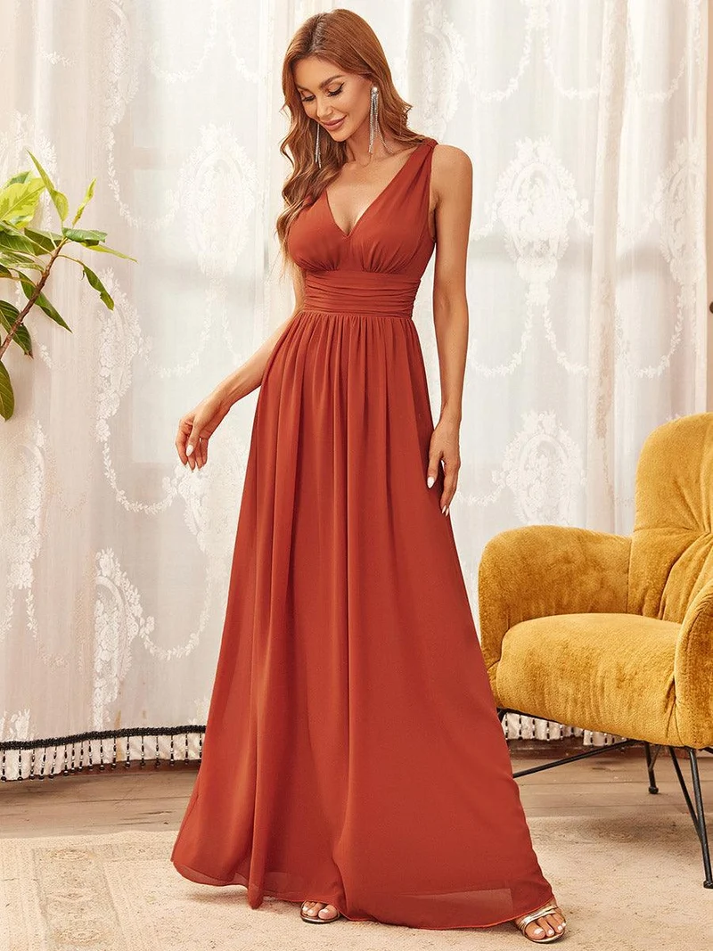 MEILLEURS CHOIX Robe orange brûlée