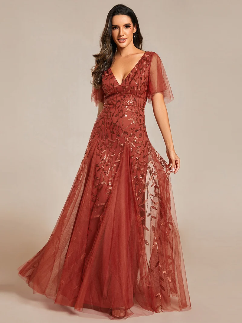 MEILLEURS CHOIX Robe orange brûlée