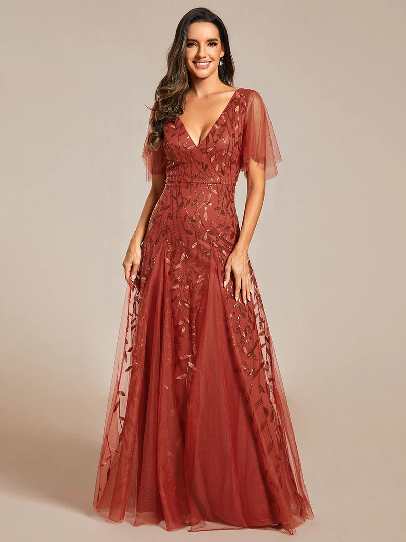 MEILLEURS CHOIX Robe orange brûlée