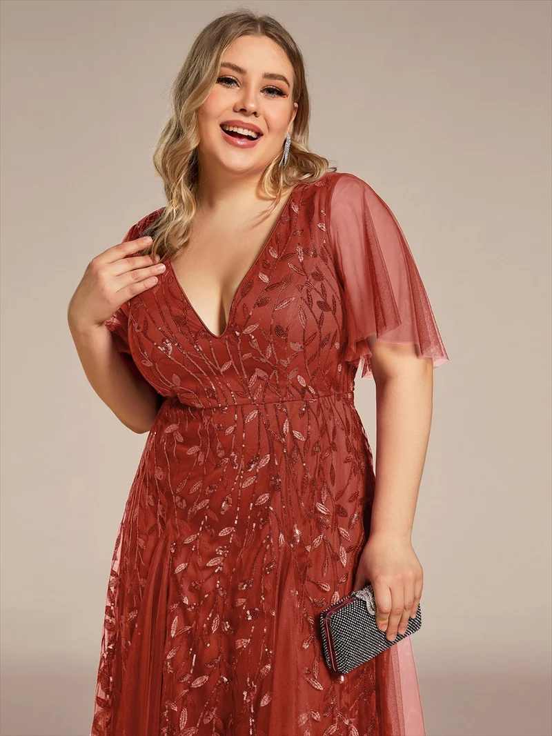 MEILLEURS CHOIX Robe orange brûlée