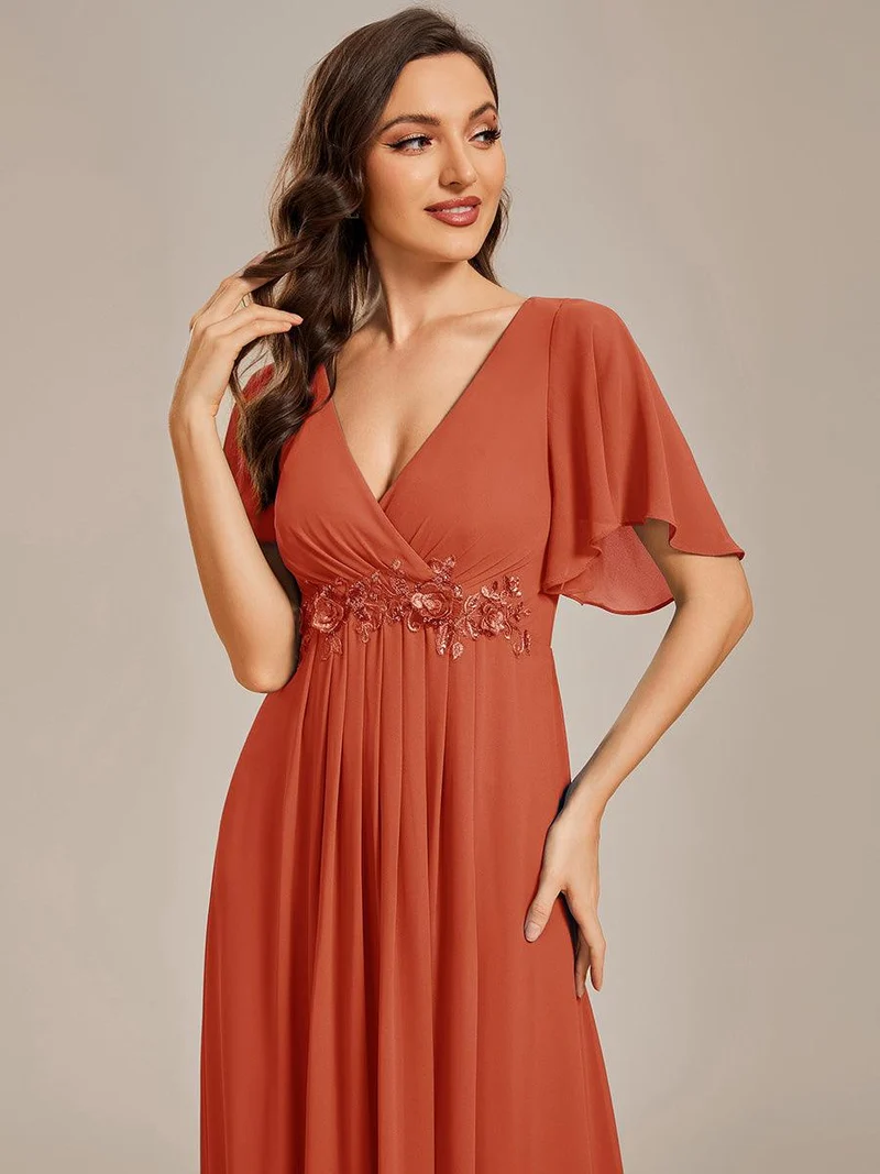 MEILLEURS CHOIX Robe orange brûlée
