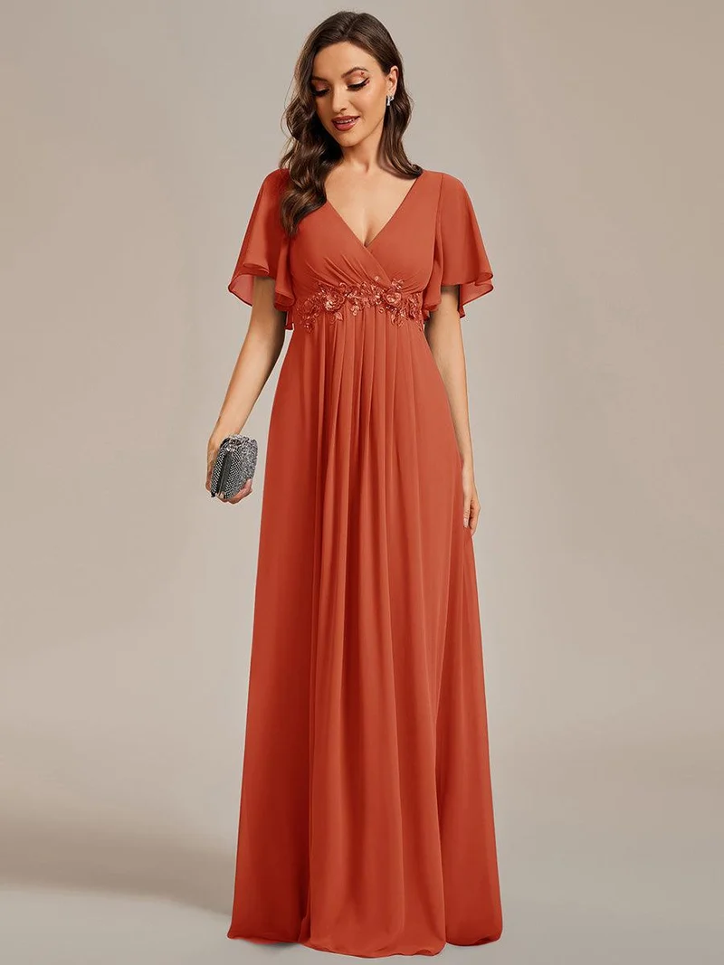 MEILLEURS CHOIX Robe orange brûlée