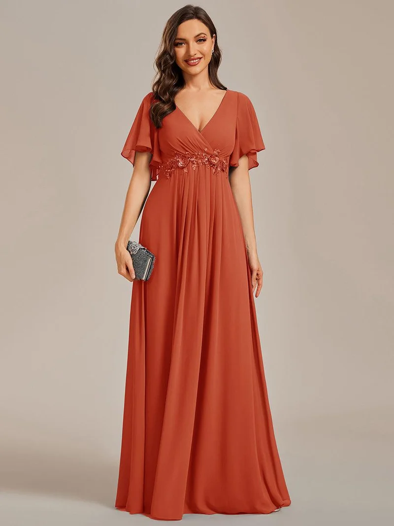 MEILLEURS CHOIX Robe orange brûlée