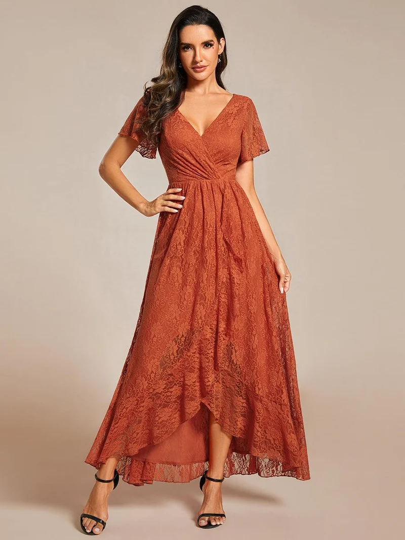 MEILLEURS CHOIX Robe orange brûlée