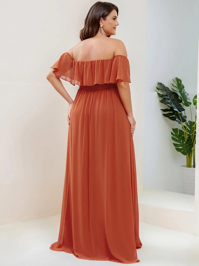 MEILLEURS CHOIX Robe orange brûlée