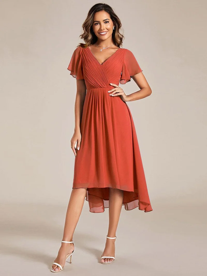 MEILLEURS CHOIX Robe orange brûlée