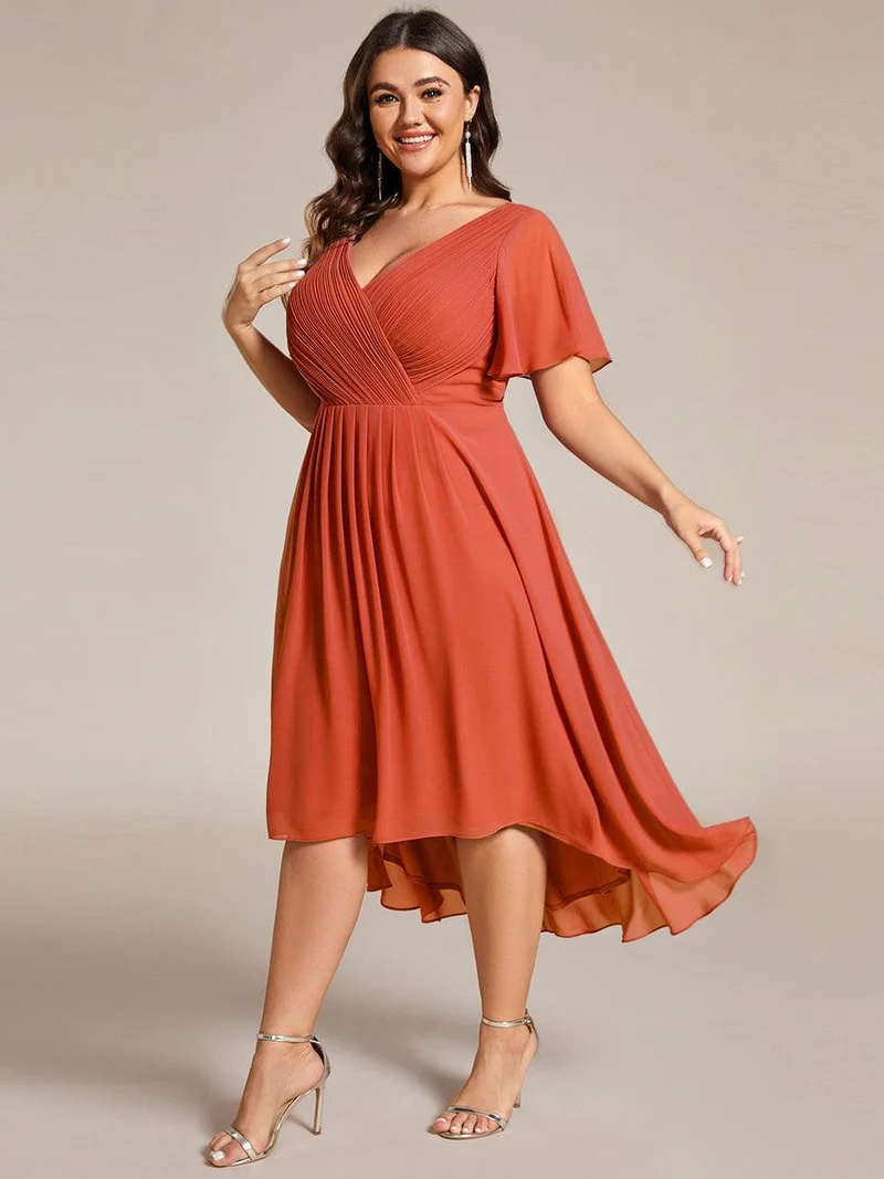 MEILLEURS CHOIX Robe orange brûlée