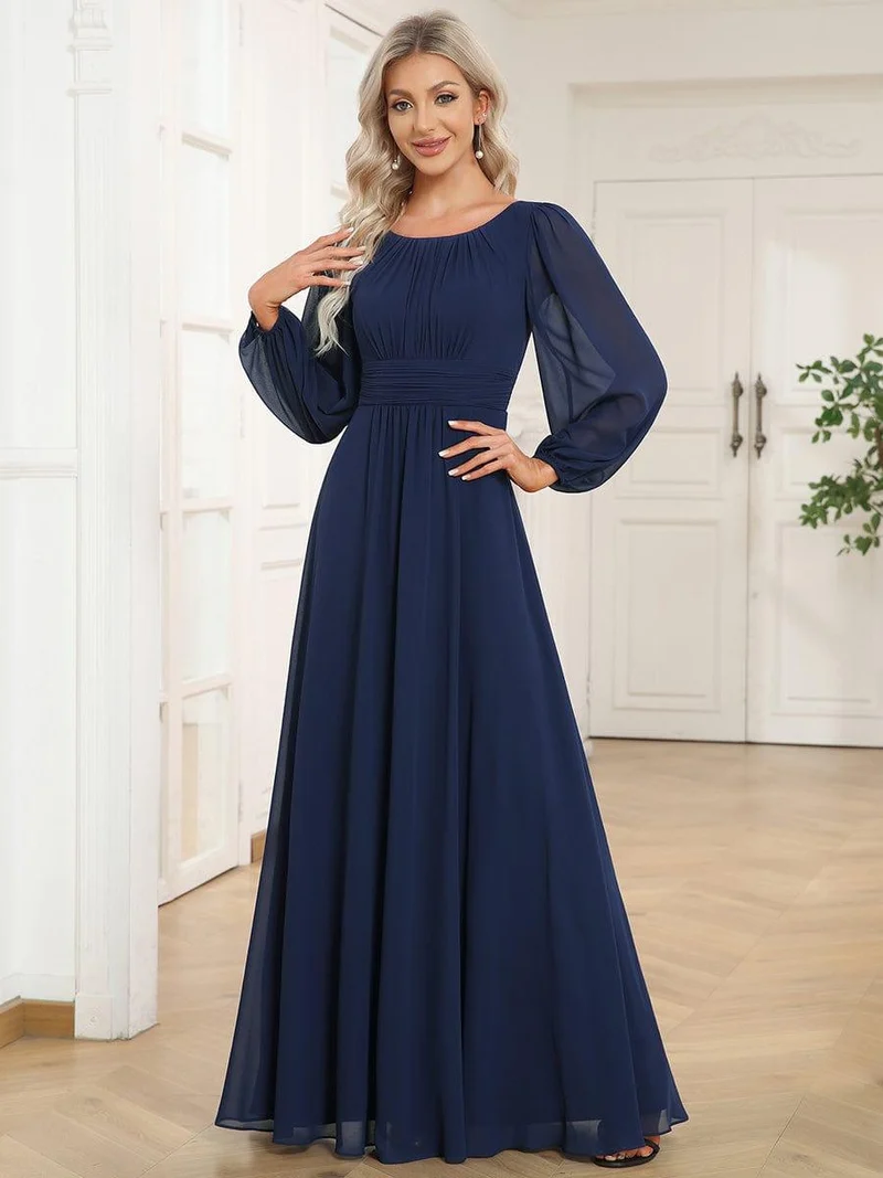 MEILLEURS CHOIX Robe de soirée à manches longues