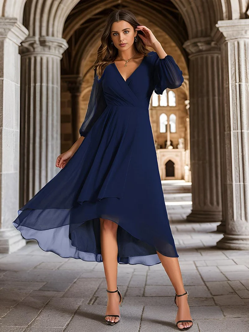 MEILLEURS CHOIX Robe de soirée à manches longues