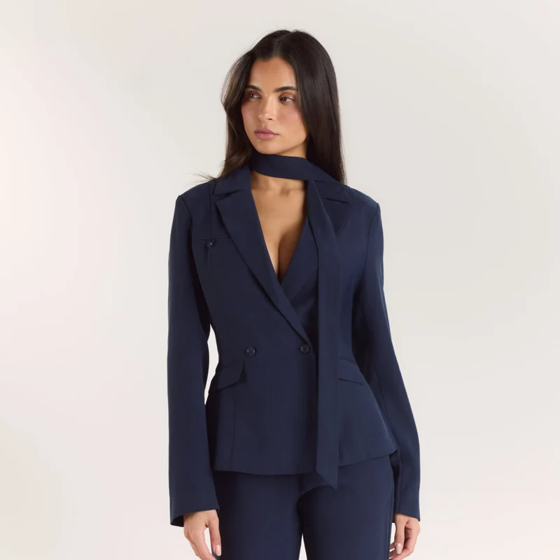 Blazer Ajusté Multi-façons - Bleu Marine