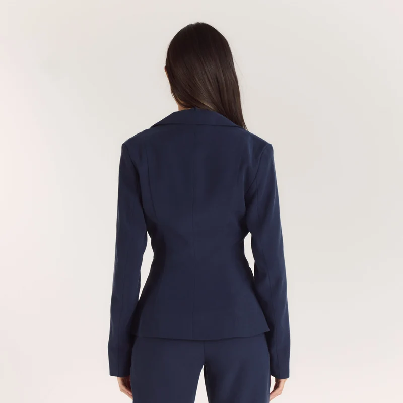 Blazer Ajusté Multi-façons - Bleu Marine