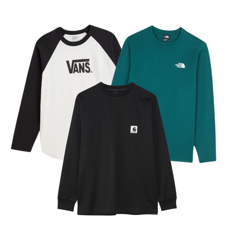 AUTUMN DROP 50x Pièces Tee-Shirt Manche Longue Branded(72H DISPATCH)