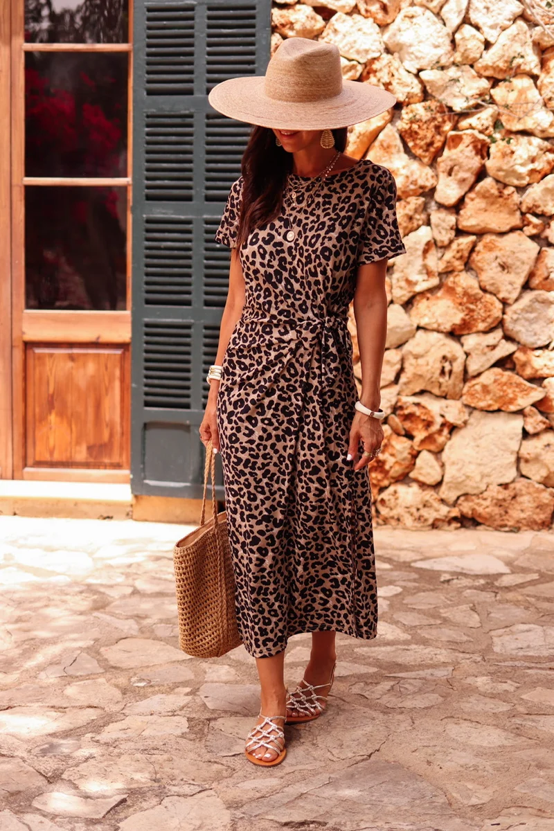 Robe Rhéane leopard