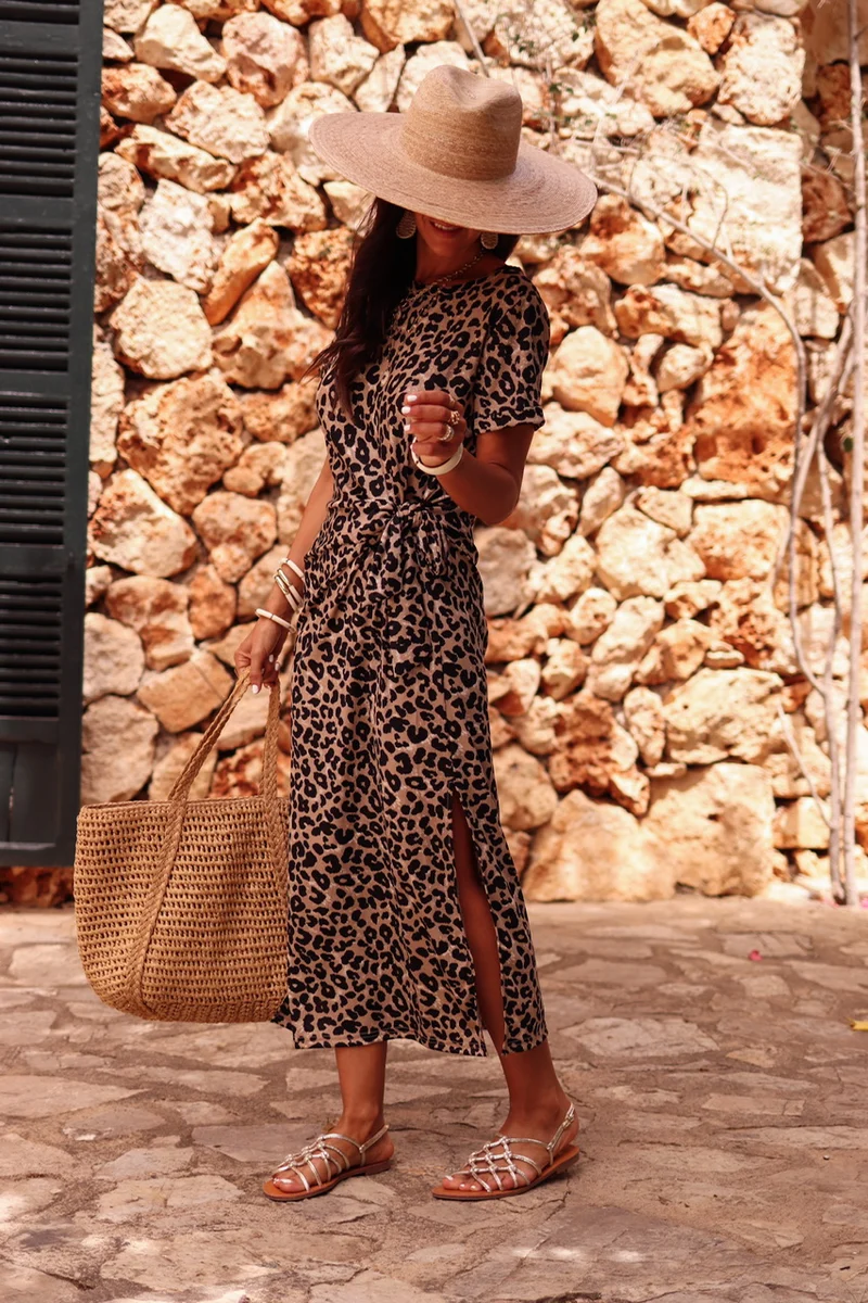 Robe Rhéane leopard