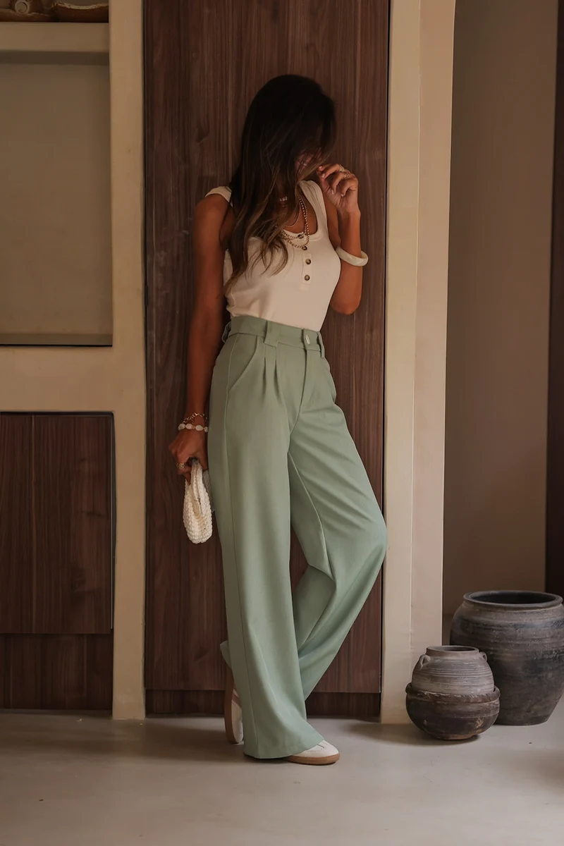 Pantalon Eddie vert