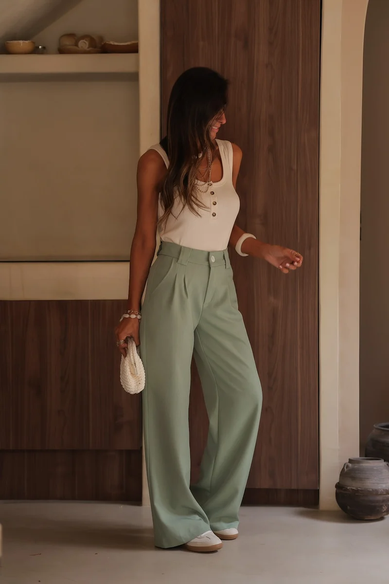 Pantalon Eddie vert