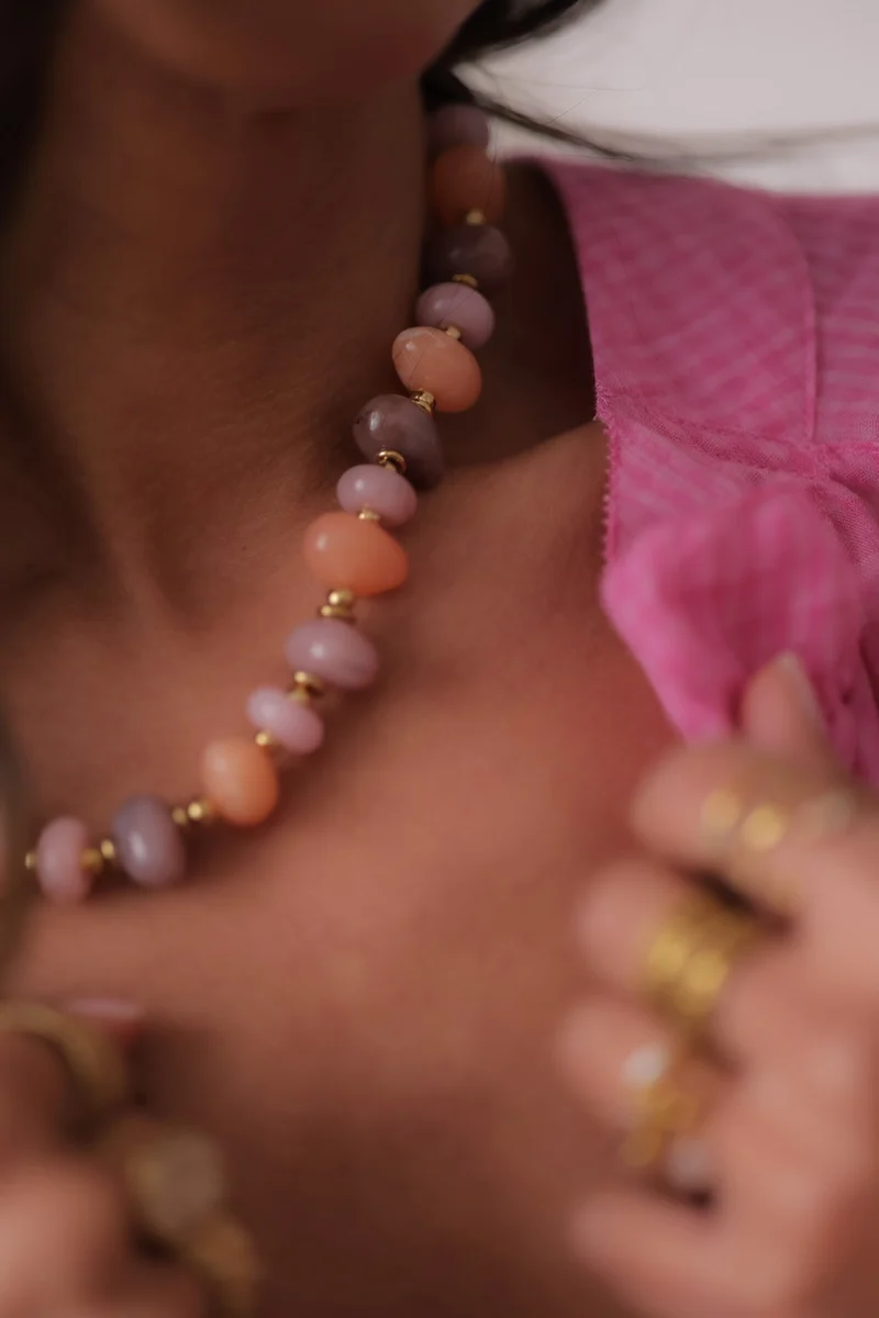 Collier Naé rose