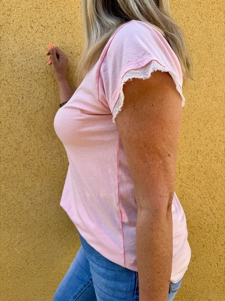 Teeshirt Poisson rose acidulé