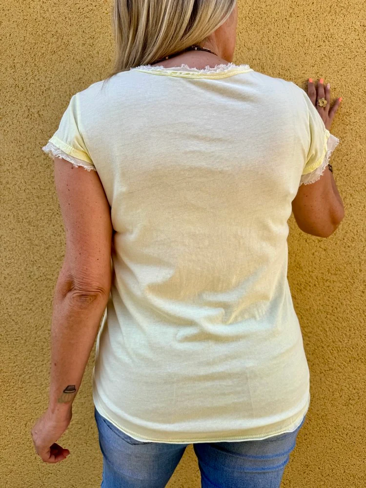 Teeshirt Poisson jaune pâle