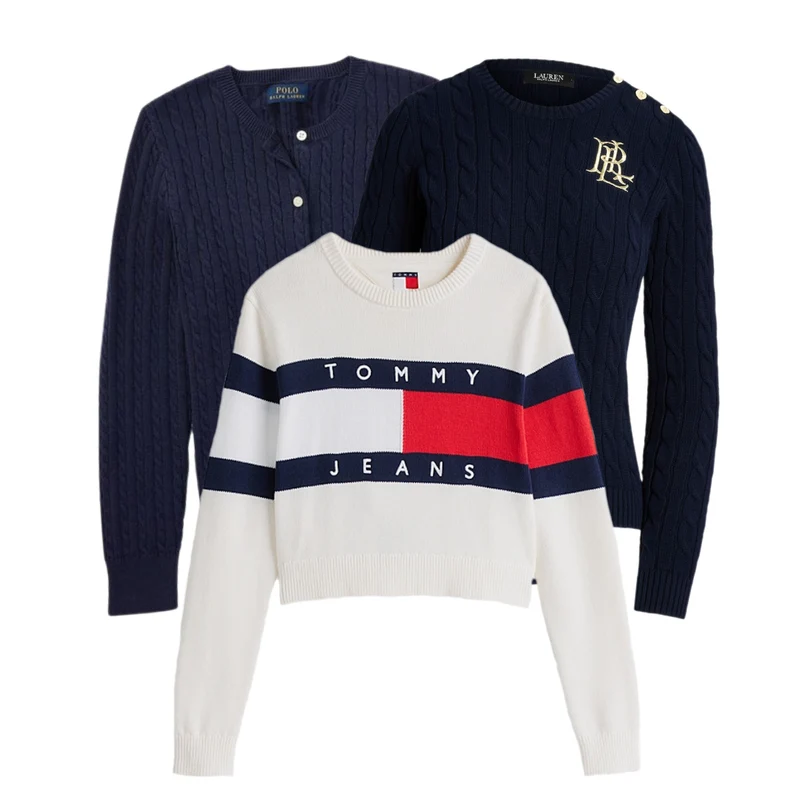 AUTUMN DROP 30x Pièces Pull Ralph Lauren/Tommy Hilfiger femme (72H DISPATCH)