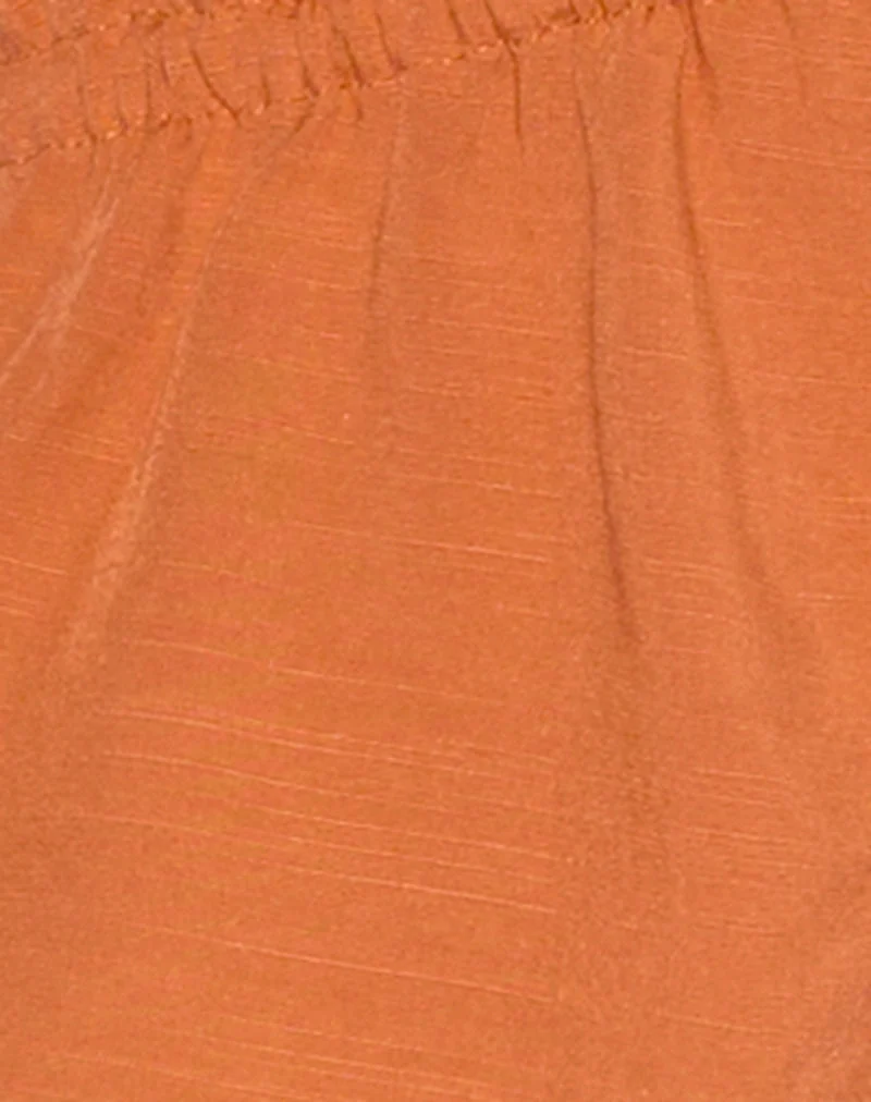 Kaytia Halterneck Top in Double Tie Sunset Orange